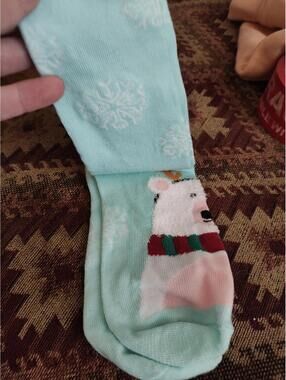 Christmas Crew Socks - Polar Bear - Novelty Socks, 1PR, NEW